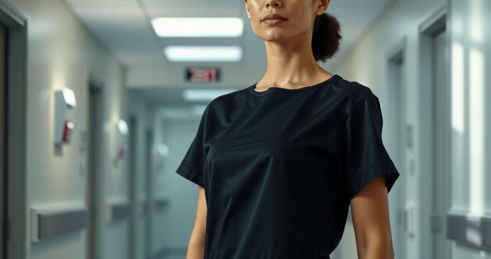 Camiseta Enfermagem Preta para Profissionais de Saúde e Estilo Atraente